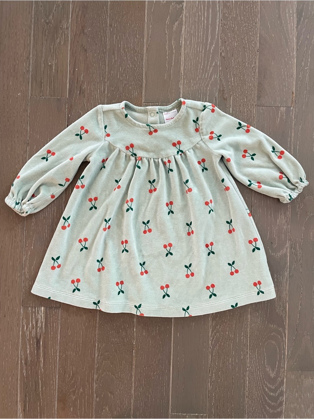 Hanna Andersson Cherry Print Terry Dress 🍒 Size 18-24M